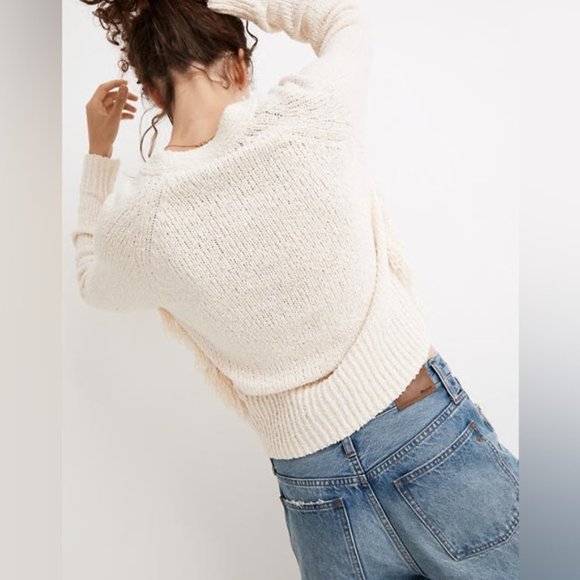 NWOT Madewell Chatterton Fringe Cardigan Sweater sz XS - Picture 3 of 12